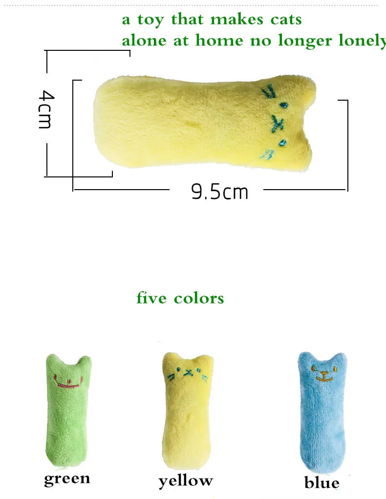 1PCS Pet Cat Toys Plush Sound Rattling Paper Cat Chewing Cute Toys Multicolor Puzzle Bite Resistant Teething Pet Interactive Toy