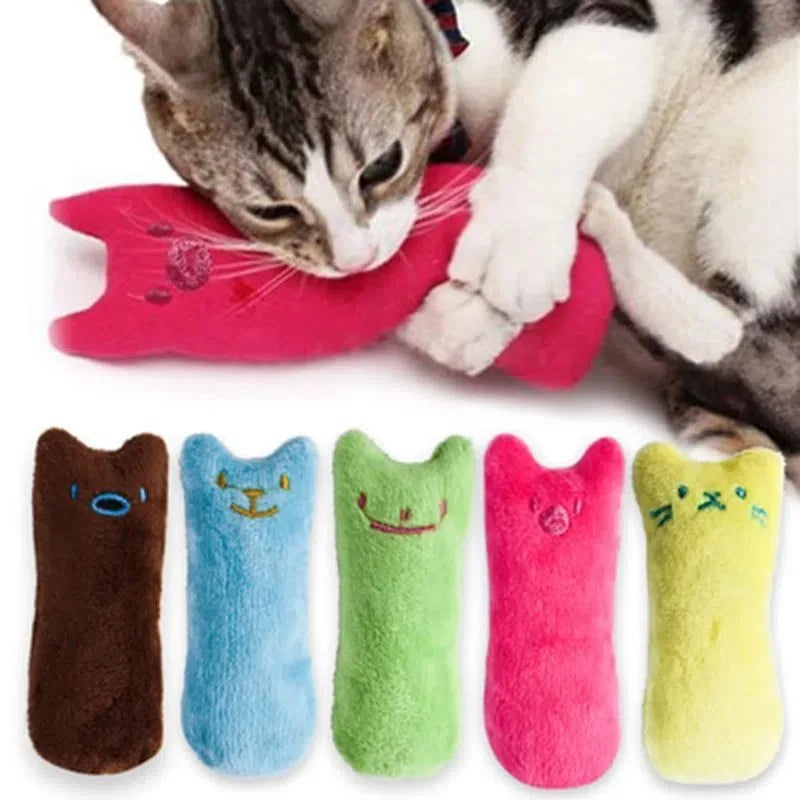 1PCS Pet Cat Toys Plush Sound Rattling Paper Cat Chewing Cute Toys Multicolor Puzzle Bite Resistant Teething Pet Interactive Toy
