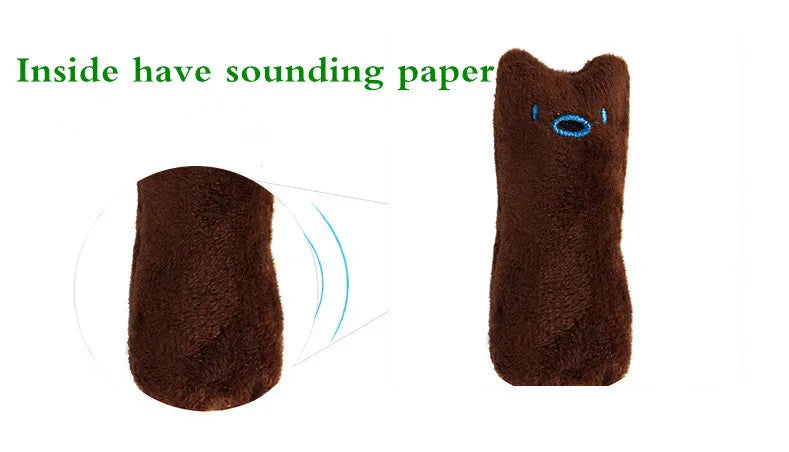 1PCS Pet Cat Toys Plush Sound Rattling Paper Cat Chewing Cute Toys Multicolor Puzzle Bite Resistant Teething Pet Interactive Toy