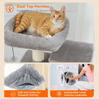 Large Cat Tree and Tower for Indoor Cats With Sisal-Covered Scratching Posts Spacious Hammock Padded Perches and Condos Cat Toys